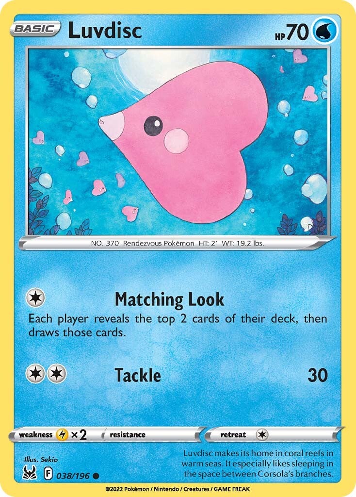 Luvdisc (038/196) [Sword & Shield: Lost Origin] | Jomio and Rueliete's Cards and Comics