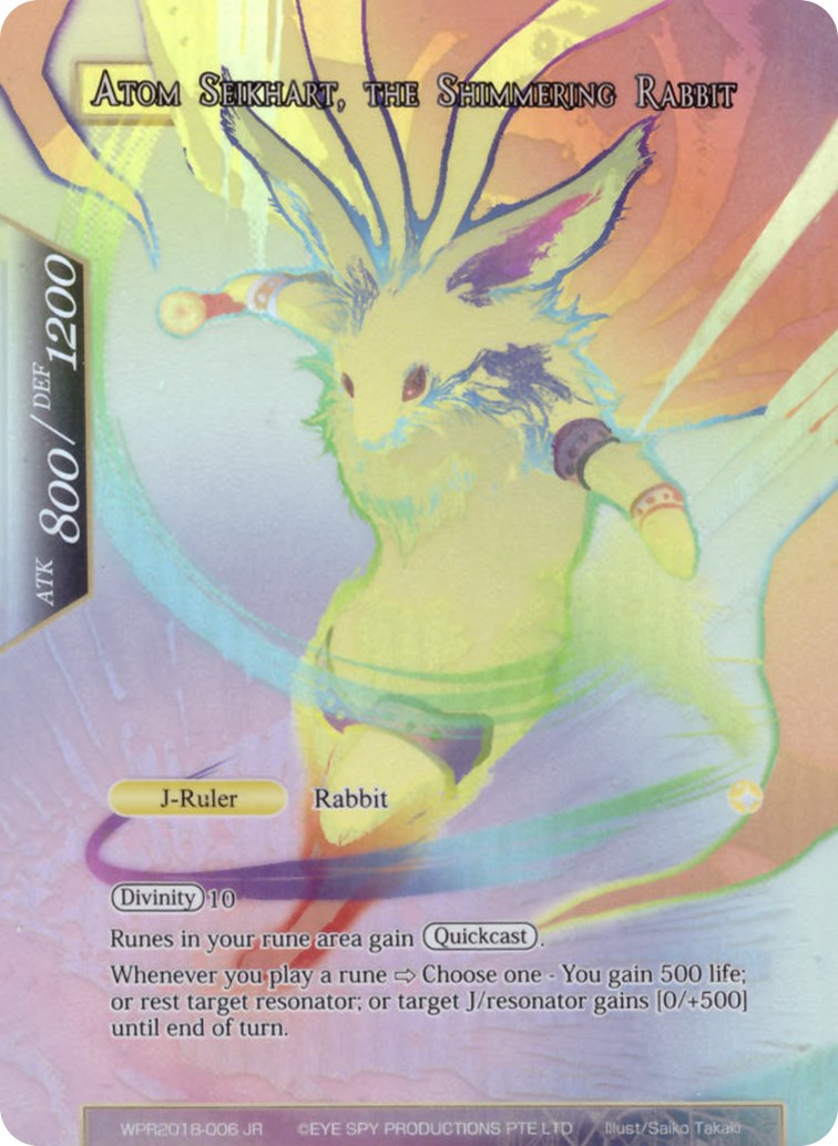 Atom Seikhart // Atom Seikhart, the Shimmering Rabbit (WPR2018-006/JR) [Promo Cards] | Jomio and Rueliete's Cards and Comics