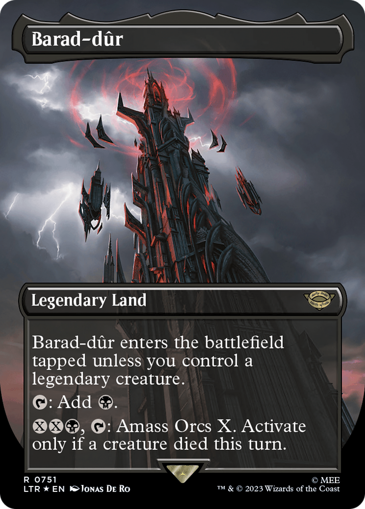 Barad-dur (0751) (Borderless) (Surge Foil) [The Lord of the Rings: Tales of Middle-Earth] | Jomio and Rueliete's Cards and Comics