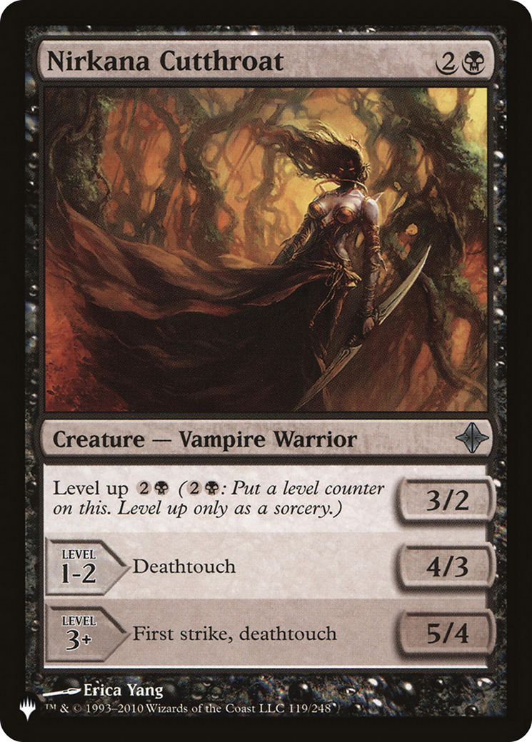 Nirkana Cutthroat [The List] | Jomio and Rueliete's Cards and Comics