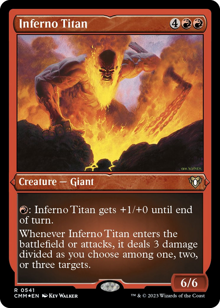 Inferno Titan (Foil Etched) [Commander Masters] | Jomio and Rueliete's Cards and Comics