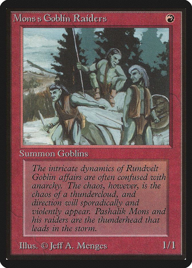 Mons's Goblin Raiders [Beta Edition] | Jomio and Rueliete's Cards and Comics