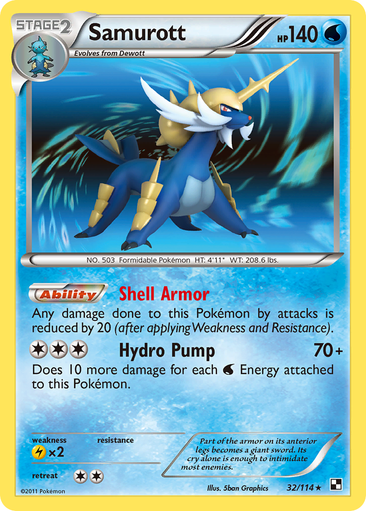 Samurott (32/114) [Black & White: Base Set] | Jomio and Rueliete's Cards and Comics