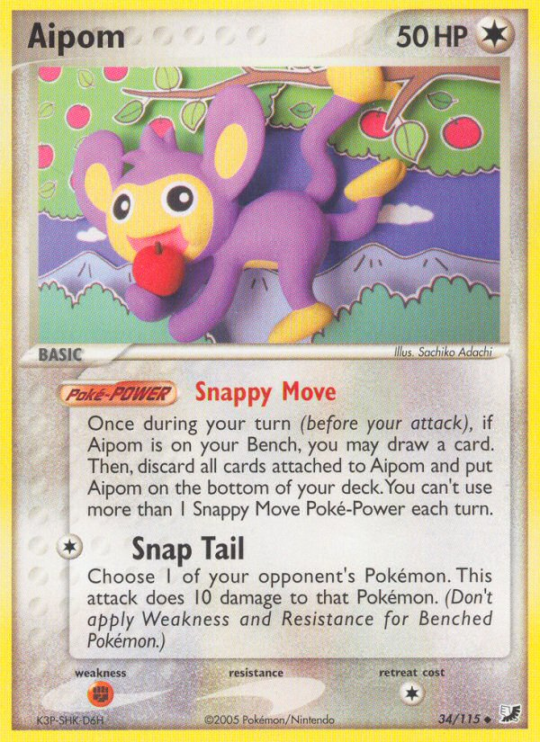 Aipom (34/115) [EX: Unseen Forces] | Jomio and Rueliete's Cards and Comics
