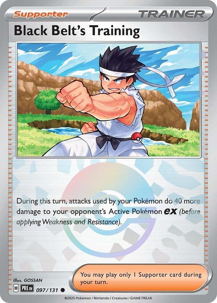 Black Belt's Training (097/131) (Poke Ball Pattern) [Scarlet & Violet: Prismatic Evolutions] | Jomio and Rueliete's Cards and Comics