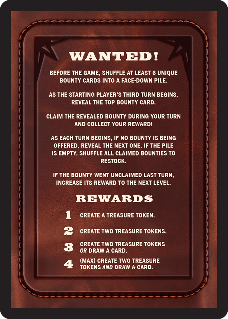 Bounty: Vara Beth Hannifer // Bounty Rules Double-Sided Token [Outlaws of Thunder Junction Commander Tokens] | Jomio and Rueliete's Cards and Comics