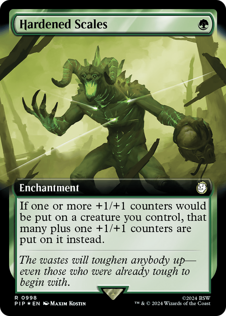 Hardened Scales (Extended Art) (Surge Foil) [Fallout] | Jomio and Rueliete's Cards and Comics