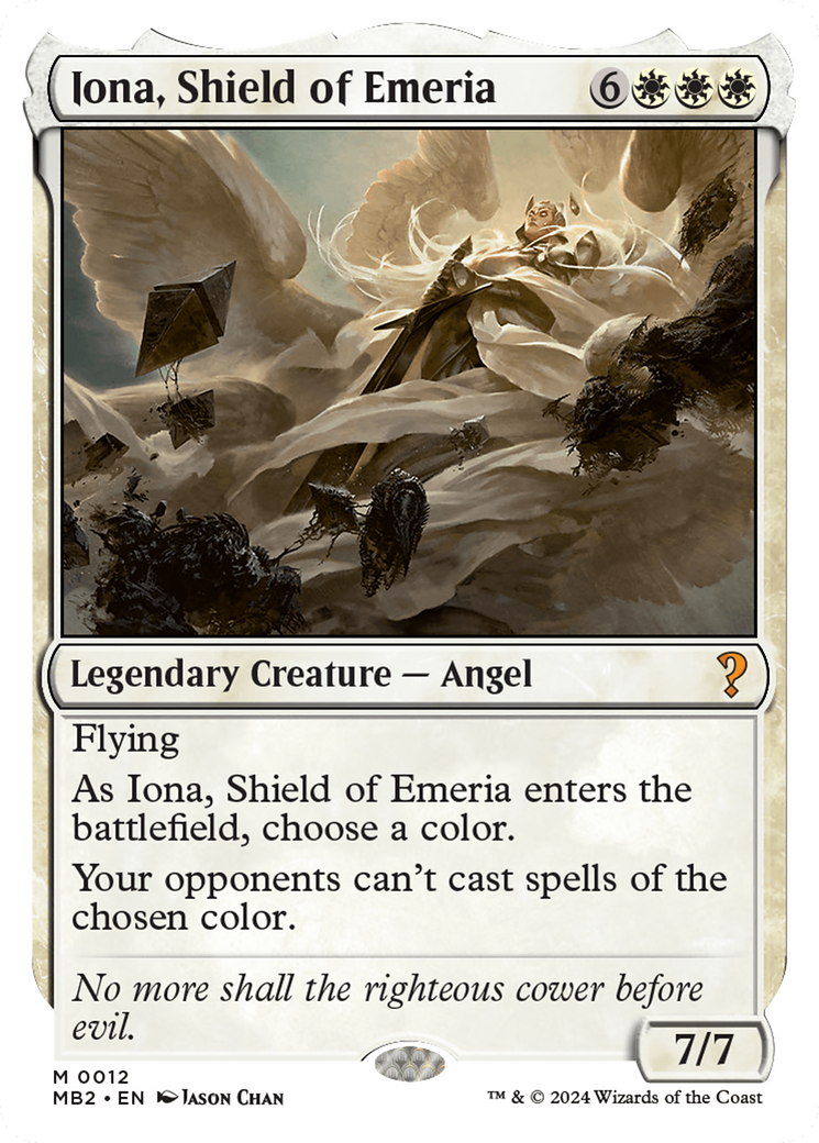 Iona, Shield of Emeria (White Border) [Mystery Booster 2] | Jomio and Rueliete's Cards and Comics