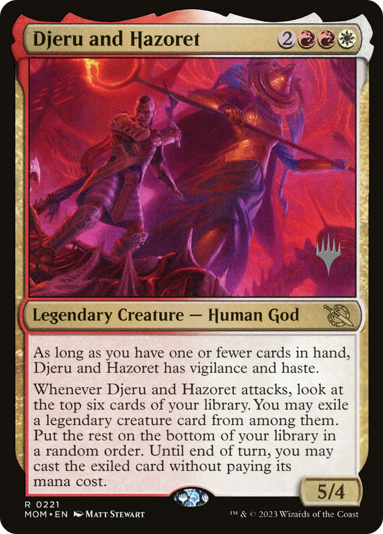 Djeru and Hazoret (Promo Pack) [March of the Machine Promos] | Jomio and Rueliete's Cards and Comics