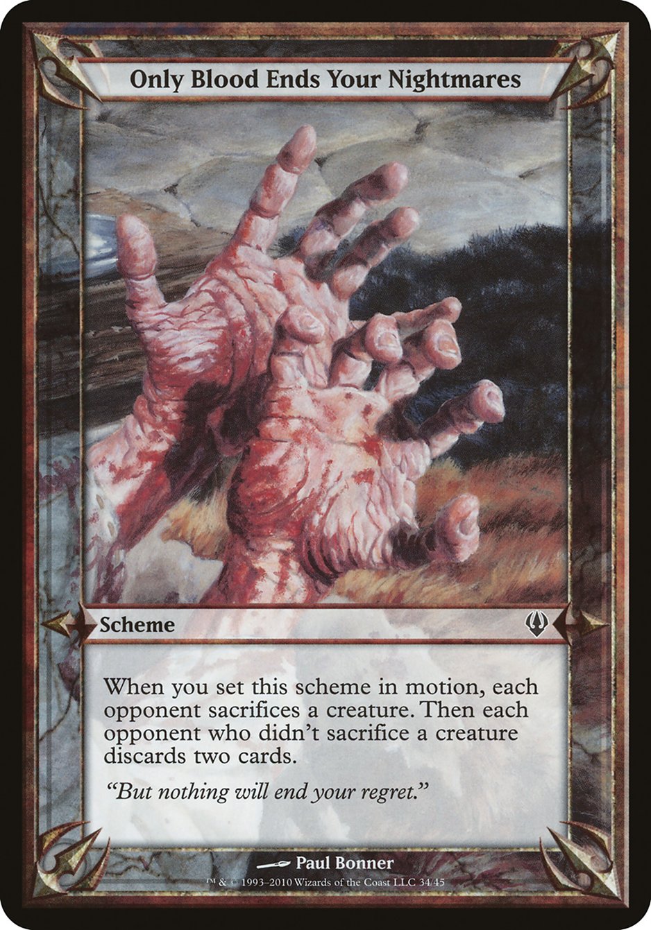 Only Blood Ends Your Nightmares (Schemes) [Archenemy Schemes] | Jomio and Rueliete's Cards and Comics