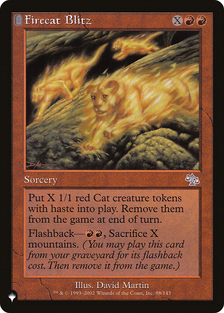 Firecat Blitz [The List] | Jomio and Rueliete's Cards and Comics