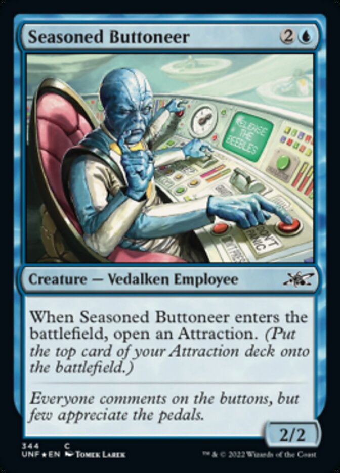 Seasoned Buttoneer (Galaxy Foil) [Unfinity] | Jomio and Rueliete's Cards and Comics