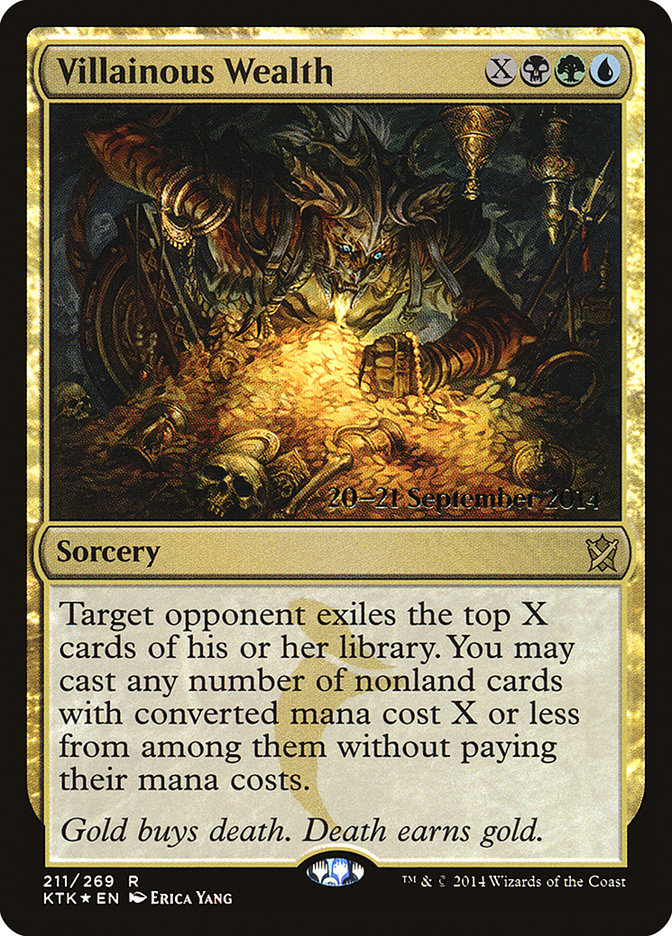 Villainous Wealth [Khans of Tarkir Prerelease Promos] | Jomio and Rueliete's Cards and Comics