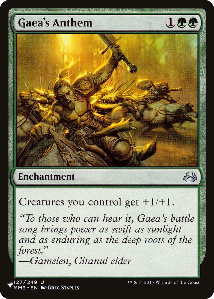Gaea's Anthem (MM3) [The List] | Jomio and Rueliete's Cards and Comics