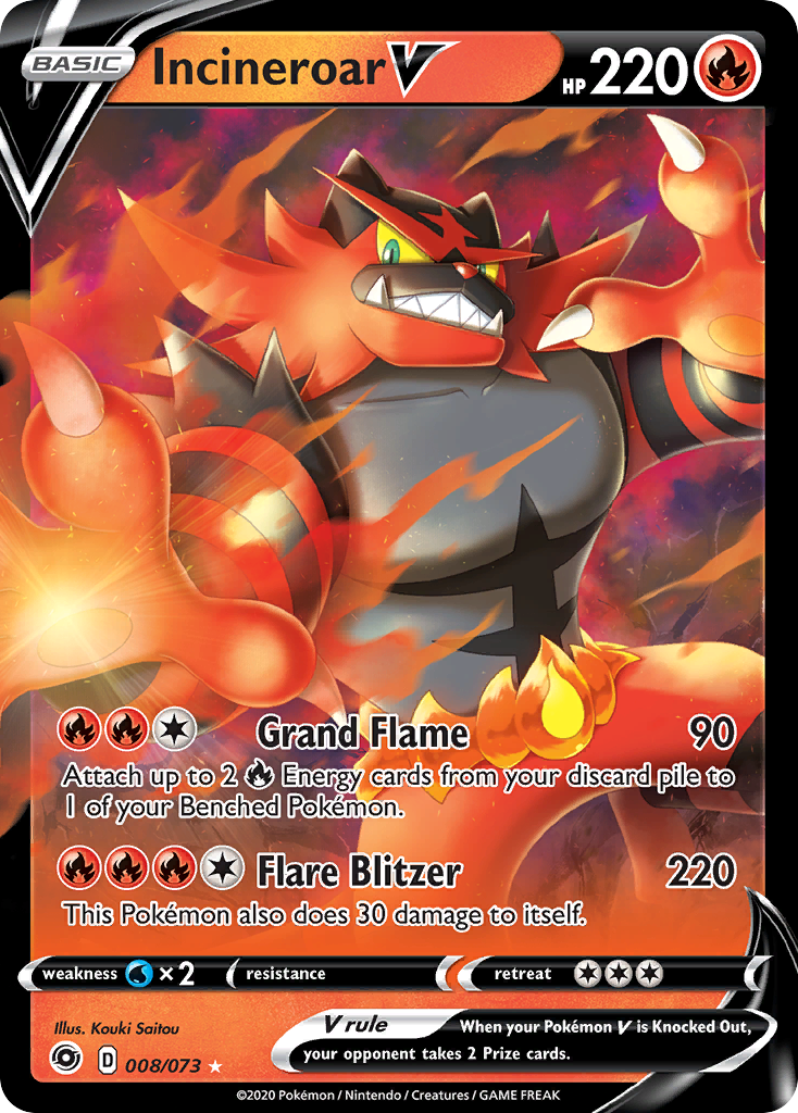 Incineroar V (008/073) [Sword & Shield: Champion's Path] | Jomio and Rueliete's Cards and Comics