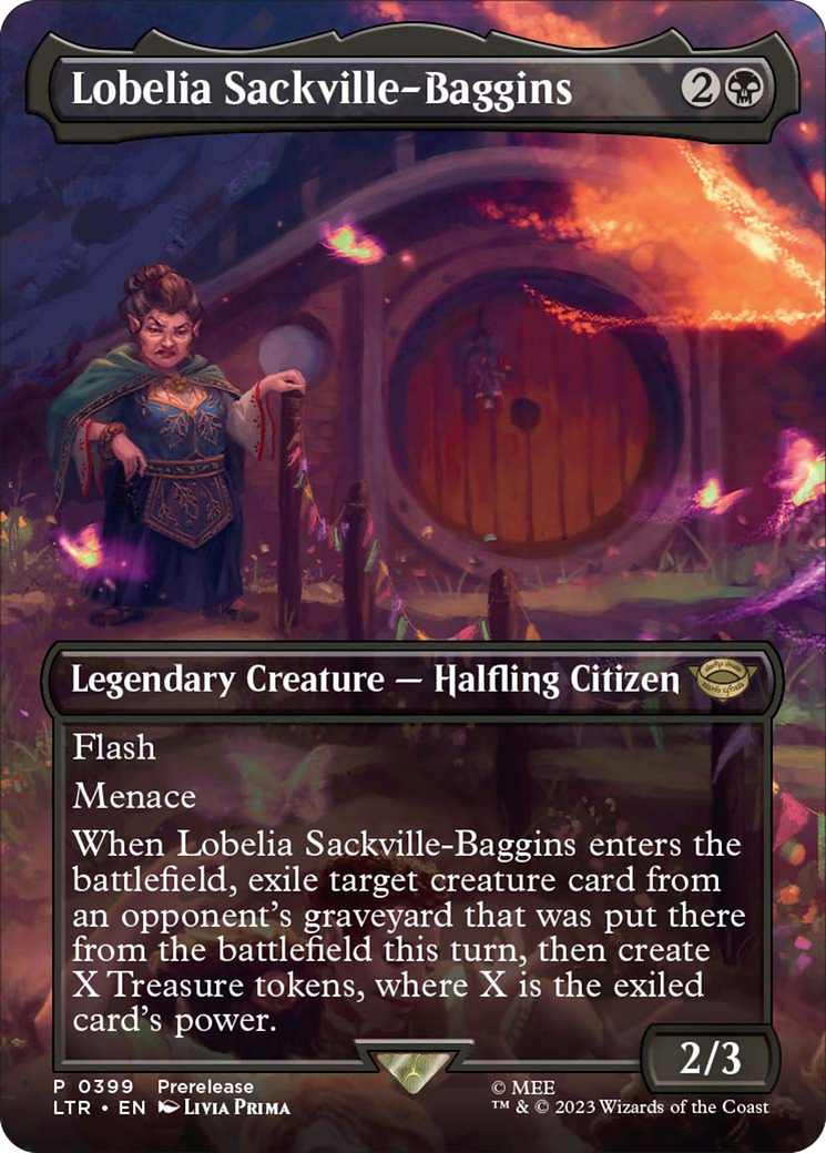 Lobelia Sackville-Baggins (Borderless Alternate Art) [The Lord of the Rings: Tales of Middle-Earth] | Jomio and Rueliete's Cards and Comics