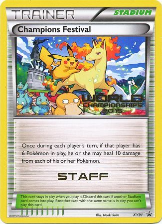 Champions Festival 2015 Staff (XY91) [XY: Black Star Promos] | Jomio and Rueliete's Cards and Comics