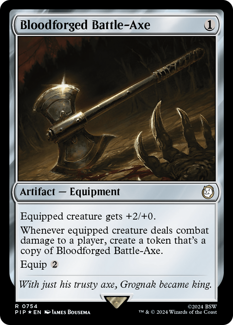 Bloodforged Battle-Axe (Surge Foil) [Fallout] | Jomio and Rueliete's Cards and Comics