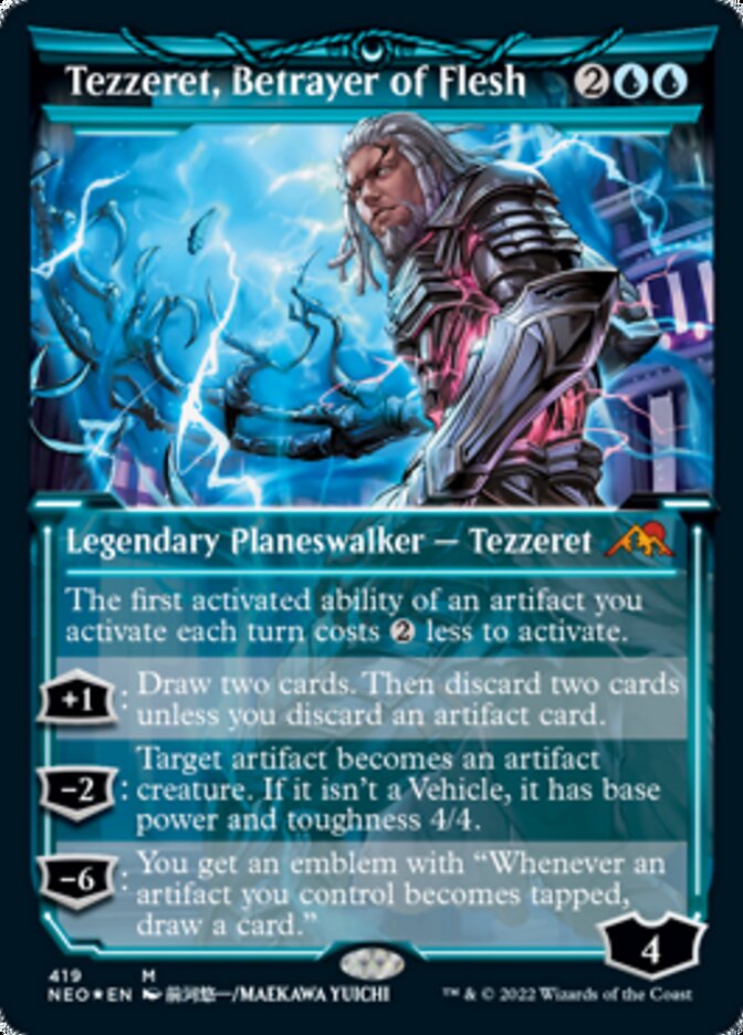 Tezzeret, Betrayer of Flesh (Showcase) (Foil Etched) [Kamigawa: Neon Dynasty] | Jomio and Rueliete's Cards and Comics