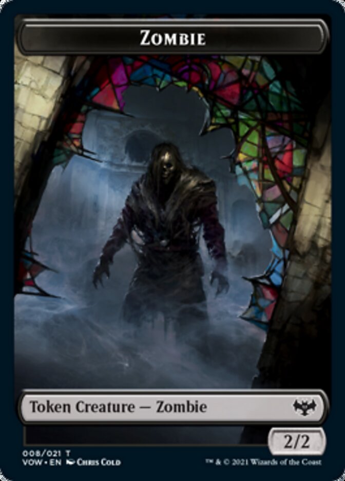 Zombie (008) // Wolf (014) Double-Sided Token [Innistrad: Crimson Vow Tokens] | Jomio and Rueliete's Cards and Comics