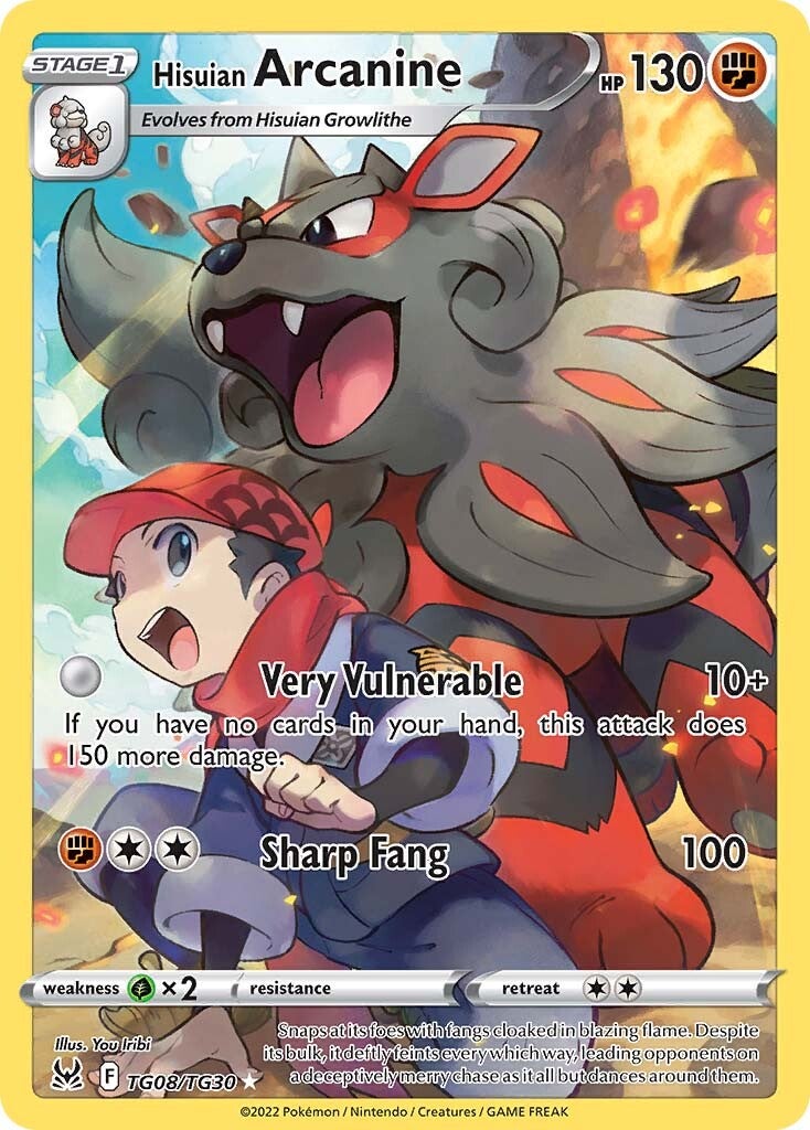 Hisuian Arcanine (TG08/TG30) [Sword & Shield: Lost Origin] | Jomio and Rueliete's Cards and Comics