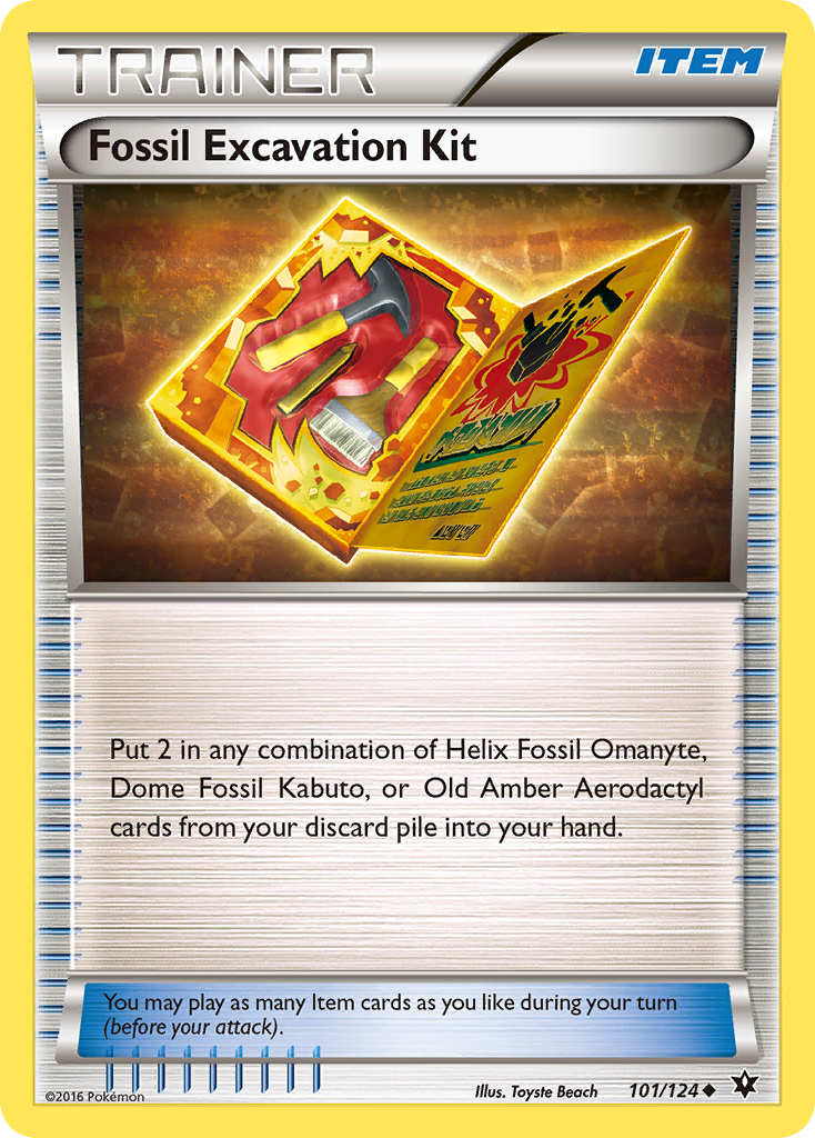 Fossil Excavation Kit (101/124) [XY: Fates Collide] | Jomio and Rueliete's Cards and Comics