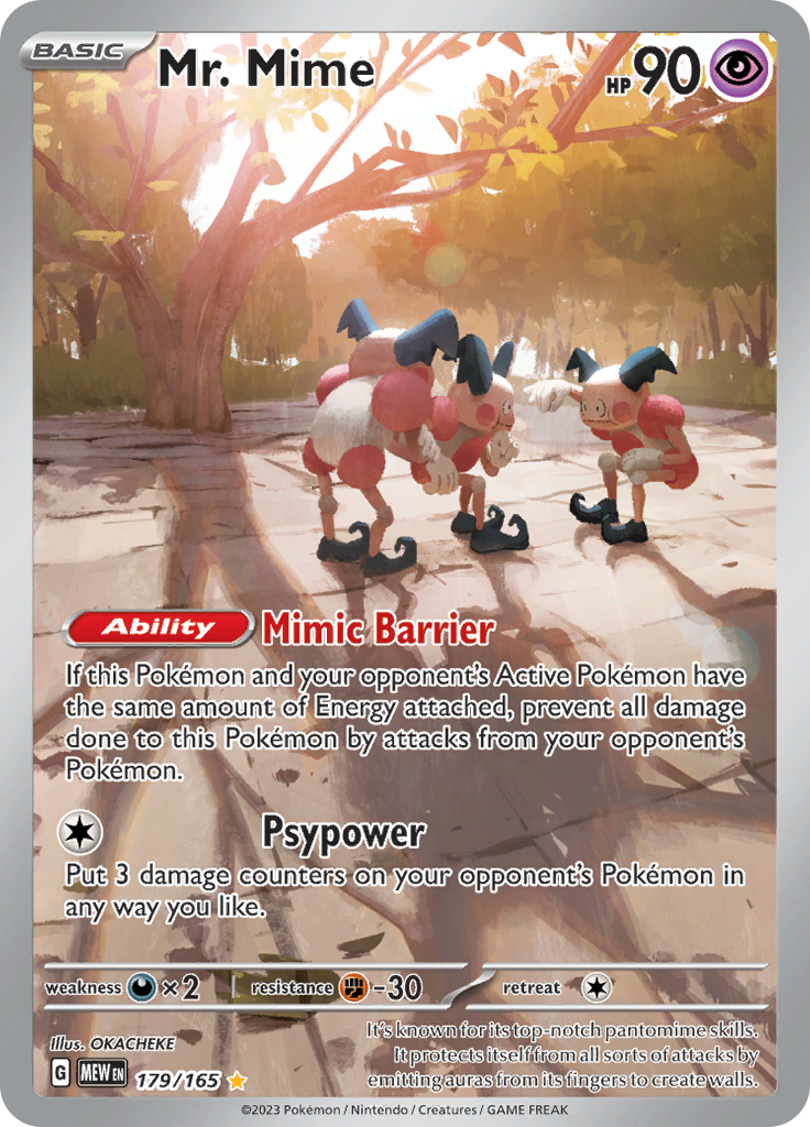 Mr. Mime (179/165) [Scarlet & Violet 151] | Jomio and Rueliete's Cards and Comics