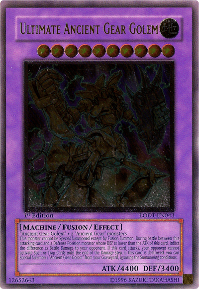 Ultimate Ancient Gear Golem [LODT-EN043] Ultimate Rare | Jomio and Rueliete's Cards and Comics