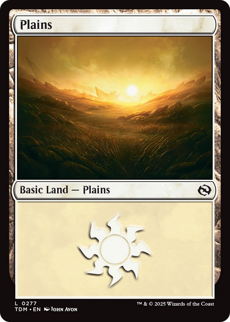 Plains (0277) [Tarkir: Dragonstorm] | Jomio and Rueliete's Cards and Comics