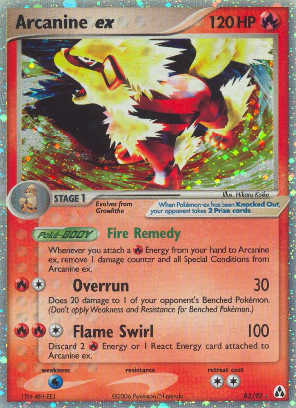 Arcanine ex (83/92) [EX: Legend Maker] | Jomio and Rueliete's Cards and Comics