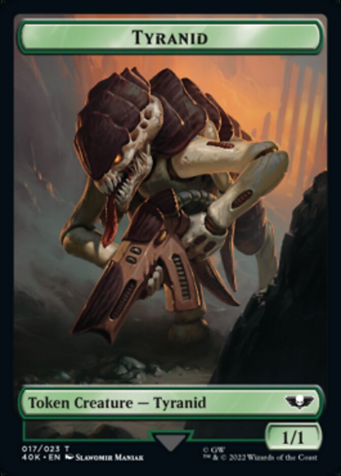 Tyranid (017) // Tyranid (018) Double-Sided Token (Surge Foil) [Warhammer 40,000 Tokens] | Jomio and Rueliete's Cards and Comics