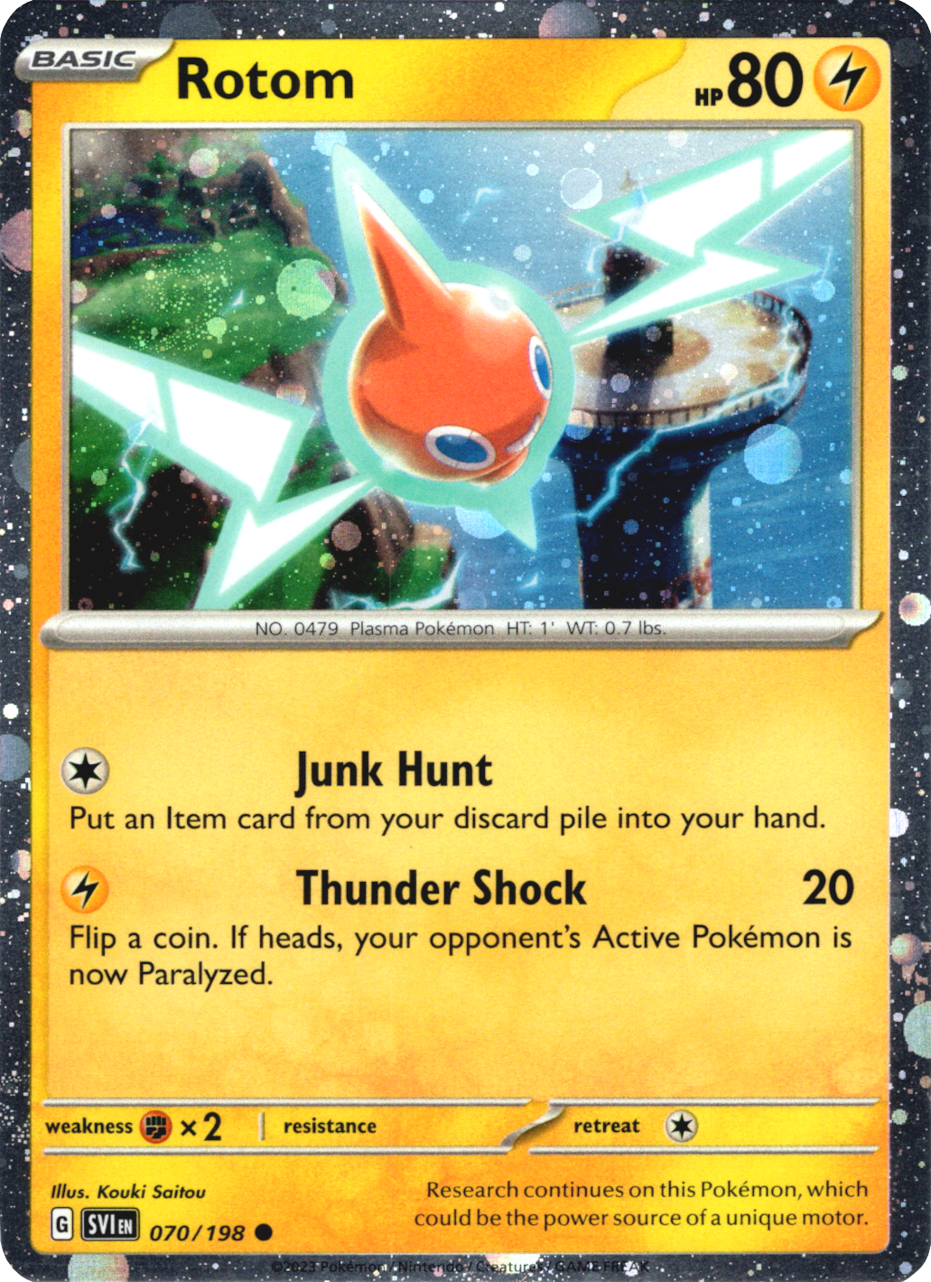 Rotom (070/198) (Theme Deck Exclusive) (Cosmos Holo) [Scarlet & Violet: Black Star Promos] | Jomio and Rueliete's Cards and Comics