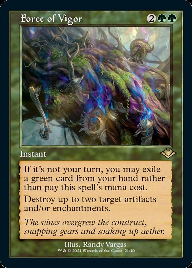Force of Vigor (Retro Foil Etched) [Modern Horizons] | Jomio and Rueliete's Cards and Comics