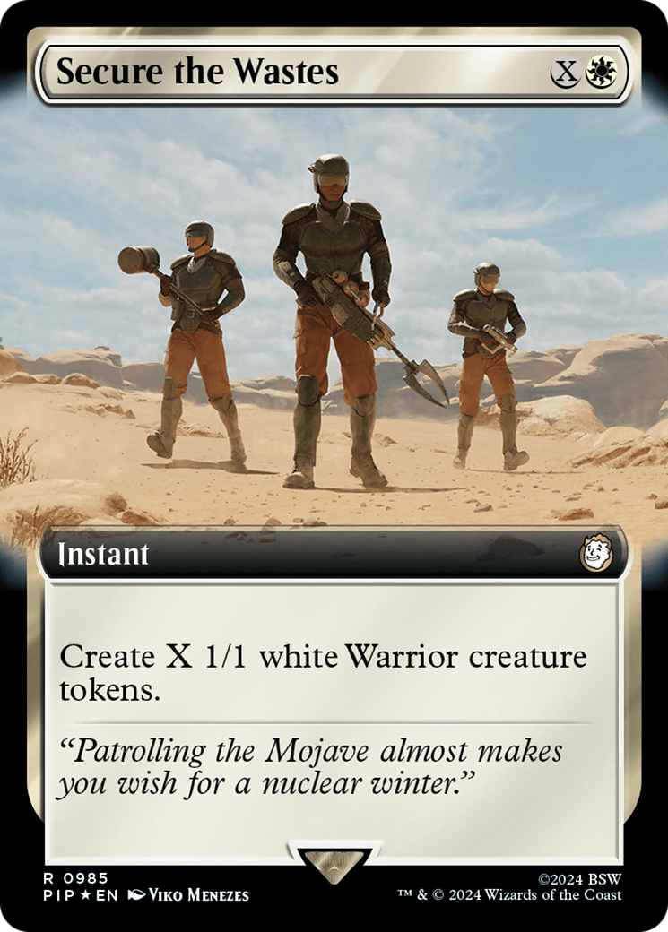 Secure the Wastes (Extended Art) (Surge Foil) [Fallout] | Jomio and Rueliete's Cards and Comics