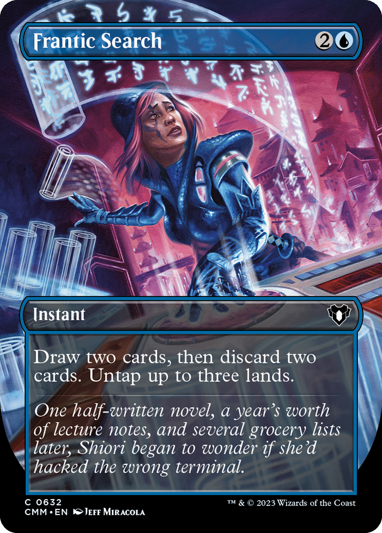 Frantic Search (Borderless Alternate Art) [Commander Masters] | Jomio and Rueliete's Cards and Comics