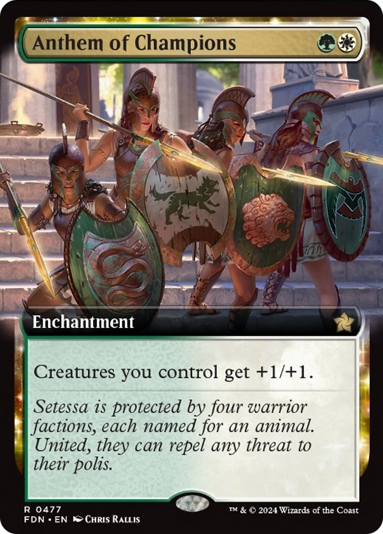 Anthem of Champions (Extended Art) [Foundations] | Jomio and Rueliete's Cards and Comics