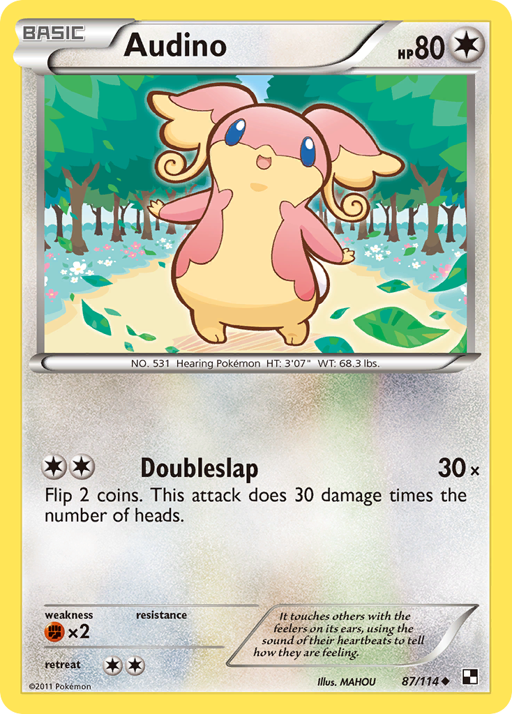 Audino (87/114) [Black & White: Base Set] | Jomio and Rueliete's Cards and Comics