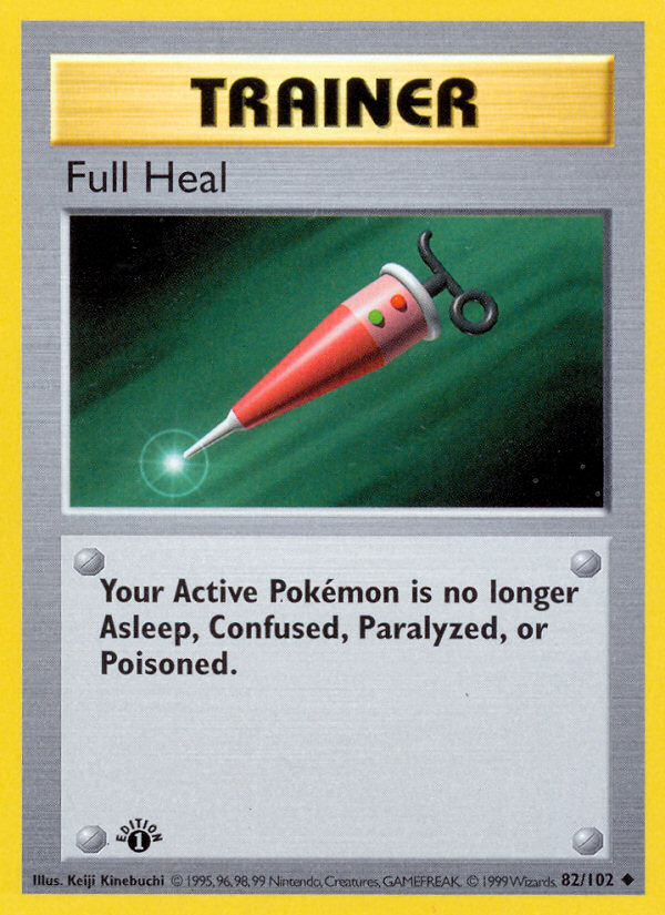 Full Heal (82/102) (Shadowless) [Base Set 1st Edition] | Jomio and Rueliete's Cards and Comics