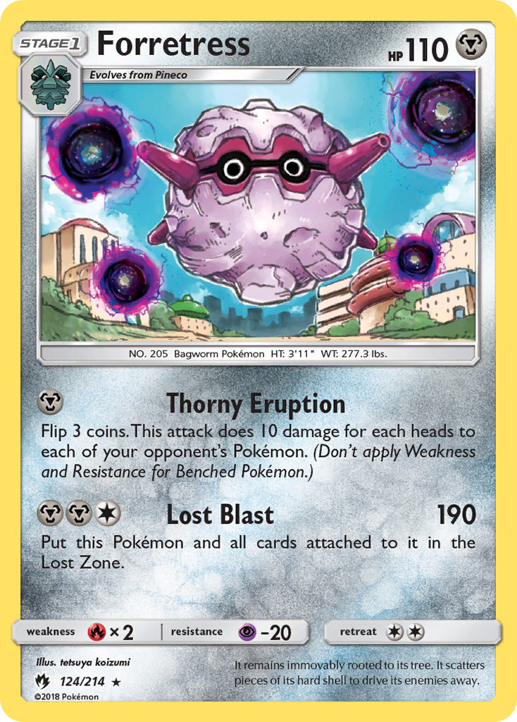Forretress (124/214) [Sun & Moon: Lost Thunder] | Jomio and Rueliete's Cards and Comics