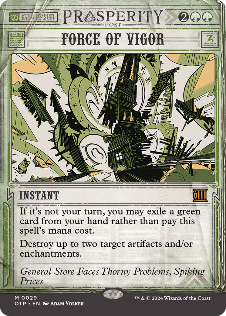 Force of Vigor [Outlaws of Thunder Junction: Breaking News] | Jomio and Rueliete's Cards and Comics