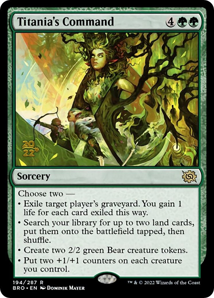 Titania's Command [The Brothers' War Prerelease Promos] | Jomio and Rueliete's Cards and Comics