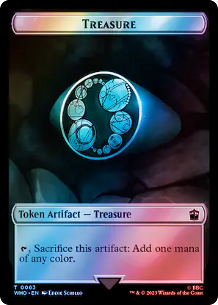 Human Noble // Treasure (0063) Double-Sided Token (Surge Foil) [Doctor Who Tokens] | Jomio and Rueliete's Cards and Comics