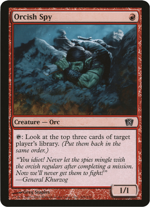 Orcish Spy (Oversized) [Eighth Edition Box Topper] | Jomio and Rueliete's Cards and Comics