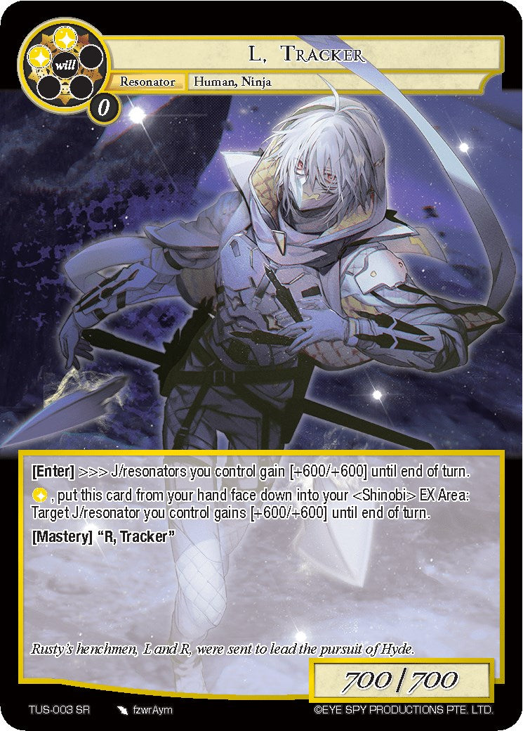 L, Tracker (TUS-003 SR) [The Underworld of Secrets] | Jomio and Rueliete's Cards and Comics