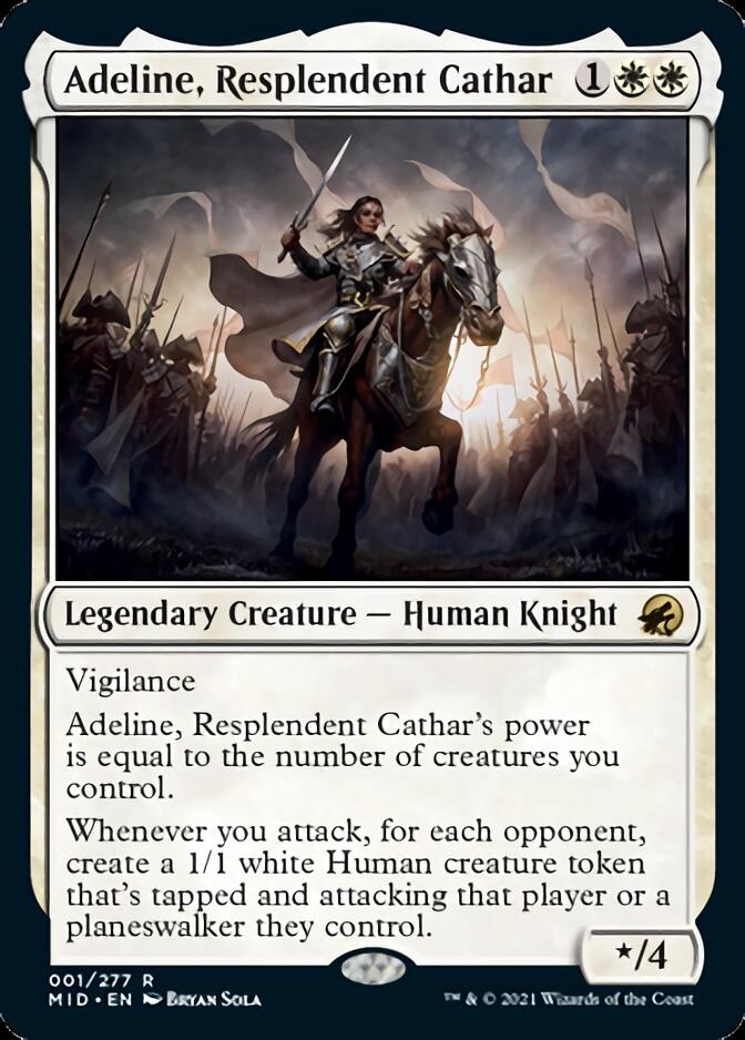 Adeline, Resplendent Cathar [Innistrad: Midnight Hunt] | Jomio and Rueliete's Cards and Comics