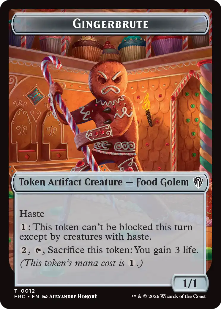 Gingerbrute // Myr Double-Sided Token [Reality Fracture Commander Tokens] | Jomio and Rueliete's Cards and Comics
