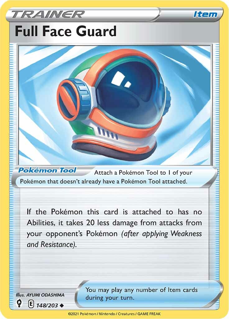 Full Face Guard (148/203) [Sword & Shield: Evolving Skies] | Jomio and Rueliete's Cards and Comics