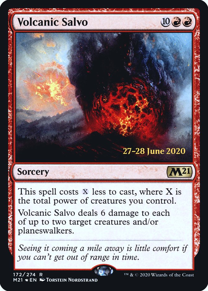 Volcanic Salvo [Core Set 2021 Prerelease Promos] | Jomio and Rueliete's Cards and Comics