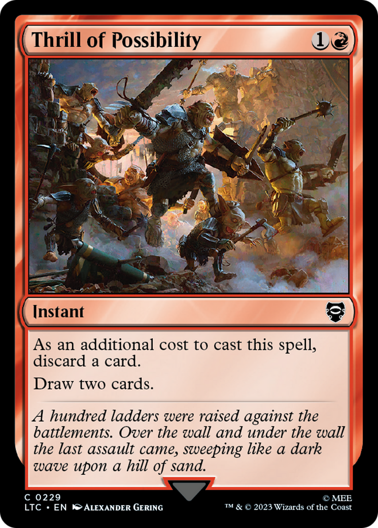 Thrill of Possibility [The Lord of the Rings: Tales of Middle-Earth Commander] | Jomio and Rueliete's Cards and Comics