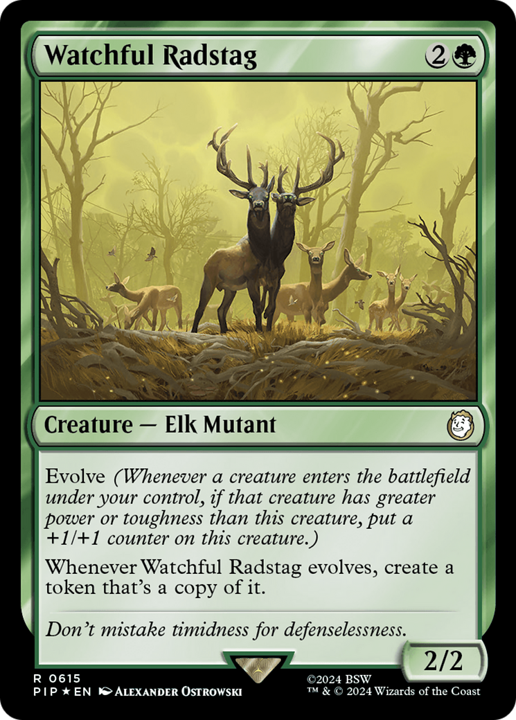 Watchful Radstag (Surge Foil) [Fallout] | Jomio and Rueliete's Cards and Comics